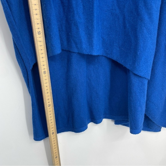 Made in Nepal Cashmere Poncho blue. O/S - Picture 6 of 7